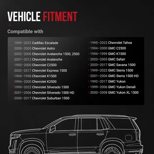 Miniatura 4 de Espaciadores de rueda de 6x5.5, 2 pulgadas, juego de 4-6 lengüetas, adaptador centrado en la rueda de 50 mm - Compatible con Chevy, GMC y Cadillac