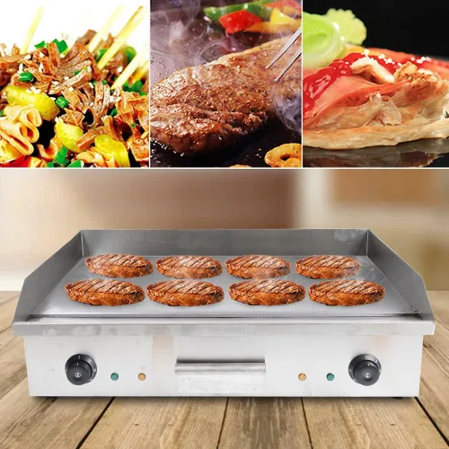 Miniatura 5 de Plancha eléctrica de doble control de 3000 W Plancha eléctrica de alimentos Parrilla de encimera Placa caliente plana Cocina eléctrica Encimera