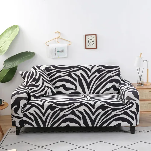 Miniatura 32 de HOOBUY Funda de sofá estampada, Funda elástica para sillón, Jugo de funda de sofá con patrones para sillón acojinado de 3 plazas, YLYZ