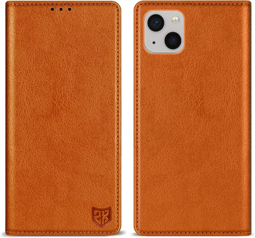 Miniatura 16 de ZZXX Funda tipo cartera para iPhone 13 con bloqueo RFID, soporte de ranura para tarjetas, funda protectora de cuero magnético fuerte plegable