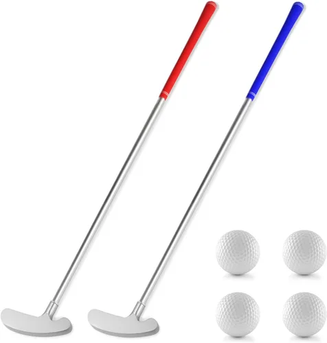 Miniatura 8 de Putters de golf, putters bidireccionales para hombres, mujeres, adultos, diestro/zurdo, juego de miniclub de golf para niños, adolescentes con 2