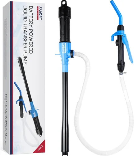 SMART JERRY - Bomba de transferencia de combustible a batería | Bomba de sifón eléctrica portátil para gas, combustible, diésel, agua, transmisión |