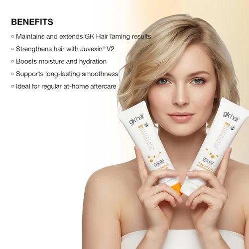 Miniatura 6 de GK HAIR Juego de champú y acondicionador de tamaño de viaje - Champú y acondicionador para cabello rizado para protección del color - Hecho con aloe