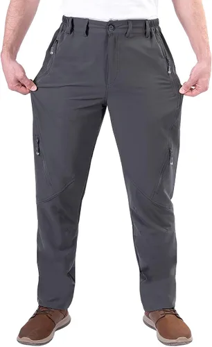 Postropaky Pantalones de pesca para hombre, de secado rápido, ligeros, impermeables, para viajes al aire libre, escalada, pantalones elásticos