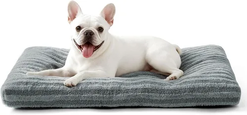 Miniatura 23 de FURTIME Cama Lavable para Perros de Tamaño Grande, Camas de Jaula para Perros de Lujo, Almohada Cómoda y Esponjosa para Perros, Alfombrilla Gris