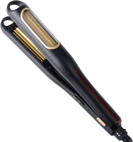 Miniatura 2 de Hann Plancha para prensar cabello automático, rizador de peinado esponjoso voluminizador, rizador de corrugado, antiestático, temperatura ajustable