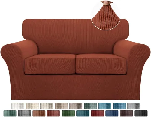 Miniatura 93 de Turquoize 2 fundas para sillas de sala de estar, funda de sofá con fundas de cojín individuales, funda de muebles para sillas (silla, beige biscotti)