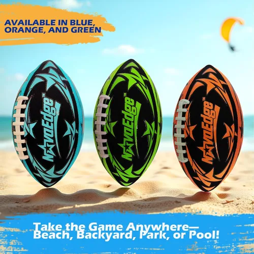 Miniatura 4 de Hydro Water Football - 9.25-Inch Mesh Outer with Rubber Bladder for All Ages - Pool, Lake, Beach Play Textured Grip with Real Laces Includes