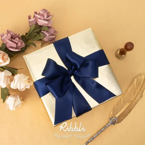 Miniatura 511 de Ribbli - Cinta de satén de doble cara dorada, 1/2 pulgada x 25 yardas, uso para ramo de lazos de manualidades, envoltura de regalos, decoración