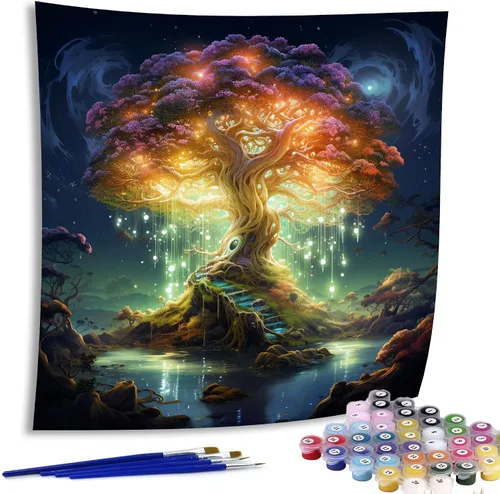 Miniatura 8 de Diymood Pintura por números para adultos, gatos, pintura al óleo, pintura acrílica abstracta por números, kits para adultos principiantes