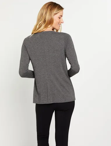 Miniatura 6 de Motherhood Maternity Camiseta de lactancia de tulipán de manga larga con cuello redondo para mujer