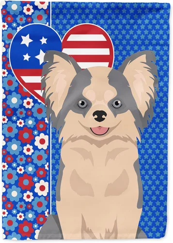 Miniatura 111 de Caroline's Treasures WDK5119GF - Bandera de jardín americana de Airedale Terrier de Estados Unidos, color negro y tostado, bandera decorativa