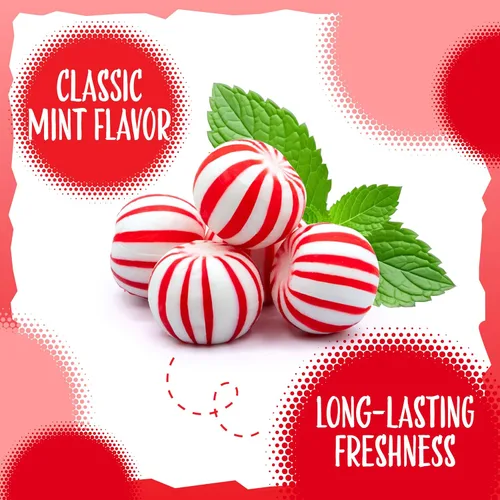 Miniatura 5 de Bolitas de menta jumbo de 2 libras Caramelo duro con sabor clásico a menta Caramelo antiguo para bufés de vacaciones y cuencos de oficina