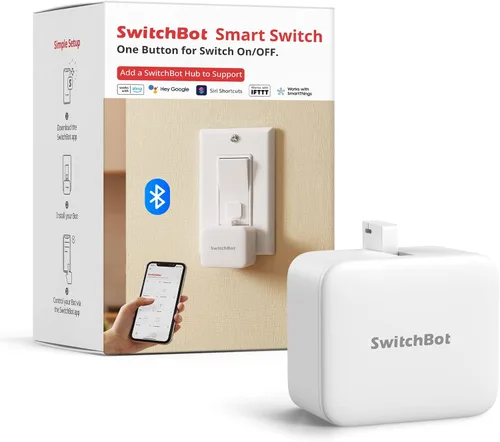 Miniatura 12 de Switchbot Empujador de botón de interruptor inteligente (Bluetooth): Fingerbot para interruptor basculante/botones unidireccionales, control