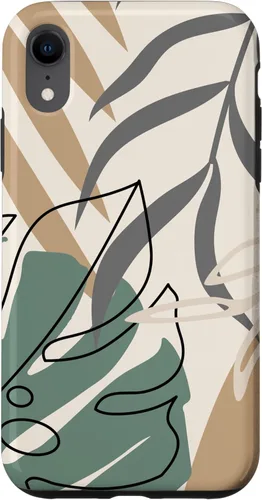 Miniatura 24 de Funda abstracta minimalista exótica para iPhone 13 Pro Tropical Botanical Beige Brown