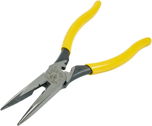 Miniatura 3 de Klein Tools D203-8NCR Pinza de punta larga con corte lateral para pelar/engarrotar, endurecida por inducción y más pesada para mayor potencia