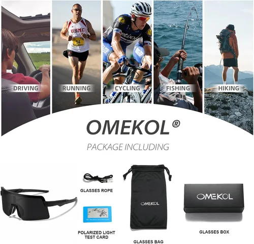 Miniatura 5 de Dos tamaños para adultos y jóvenes, lentes de sol polarizados para hombres y mujeres, para deportes al aire libre, gafas de béisbol UV400, gafas
