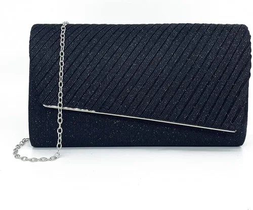 ZHANNI - Bolsos de mano para mujer, bolsos de noche y cluthes con solapa, bolsos formales para bodas, fiestas, bailes de graduación, M
