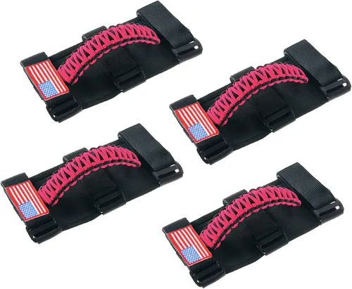Miniatura 25 de Savadicar 2 x Asas de Agarre para Barra Antivuelco Manijas de Agarre para Jeep Wrangler YJ TJ JK JL y Gladiator JT 1987-2023, UTV, ATV, Accesorios