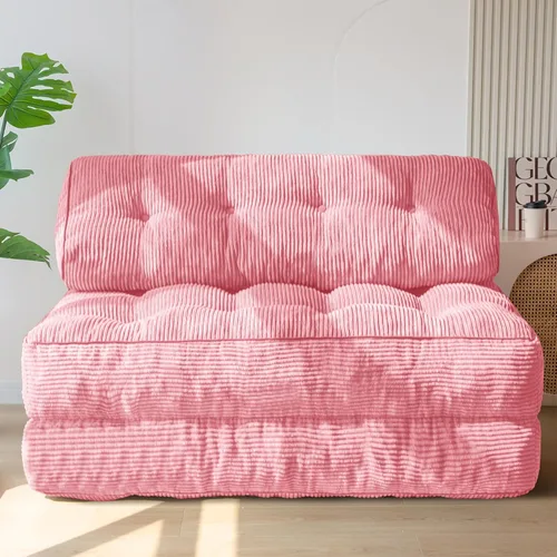 Miniatura 18 de MAXYOYO Sofá cama plegable, silla convertible con almohada, sofá plegable con soporte para la espalda, silla plegable portátil para cama, cómodo