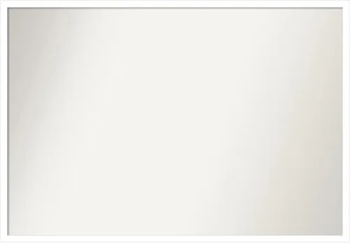 Miniatura 640 de Amanti Art Espejo de baño blanco para sobre el fregadero, 32 x 45 pulgadas, espejo de tocador rectangular blanco esbelto, marco de madera moderno