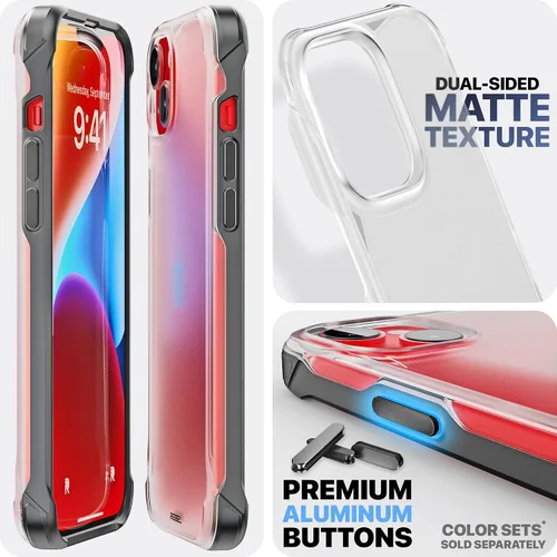 Miniatura 2 de Phone REBEL - Funda transparente para iPhone 14 Plus [Serie esmerilada Gen-4], textura mate translúcida, no se pone amarilla, protectores a prueba