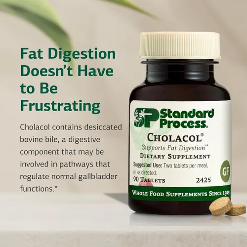 Miniatura 3 de Standard Process Inc. Cholacol - Suplemento de apoyo a la vesícula biliar - Suplemento para la digestión de grasas para la salud digestiva