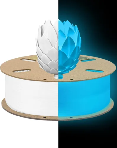 DURAMIC 3D - Filamento de ácido poliláctico de 0.068 pulgadas que brilla en la oscuridad, color azul oscuro, 2.2 libras, filamento para impresoras