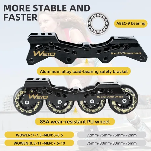 Miniatura 3 de Patines en línea para mujeres y hombres, patines profesionales de fitness para adultos, patines de velocidad en línea de alto rendimiento