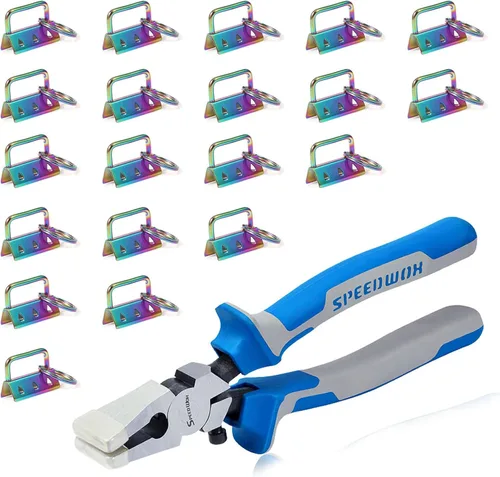 Miniatura 21 de SPEEDWOX Juego de 20 piezas de accesorios para llaves de oro rosa de 0.8 pulgadas, alicates de vidrio de 8 pulgadas con puntas de goma