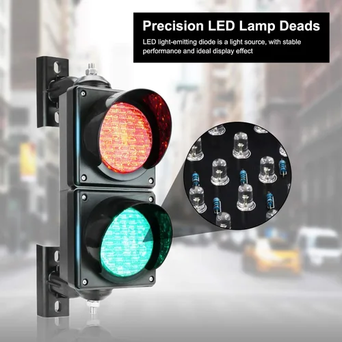 Miniatura 3 de BBMI Luz de tráfico de 3.937 in (4 pulgadas), DC9-36V señal de parada y marcha rojo/verde, carcasa de PC, impermeable, IP65, luz de advertencia