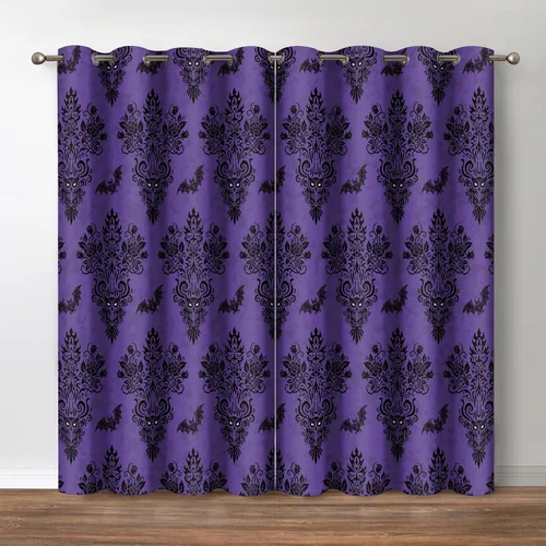 Miniatura 13 de Aimego Cortinas opacas abstractas con ojales para ventana, para el hogar, dormitorio, sala de estar, 2 paneles (42 x 54 pulgadas)
