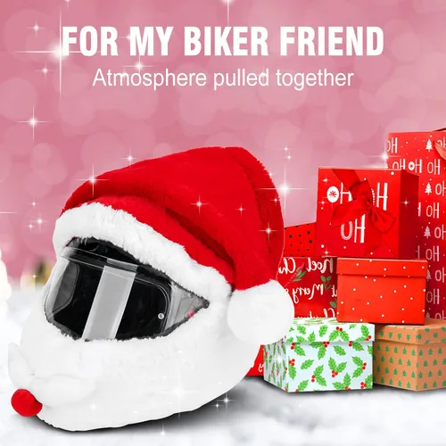 Miniatura 4 de Funda para casco de motocicleta, cubierta de felpa para casco de motocicleta, divertidas fundas de casco de motocicleta, fáciles de instalar