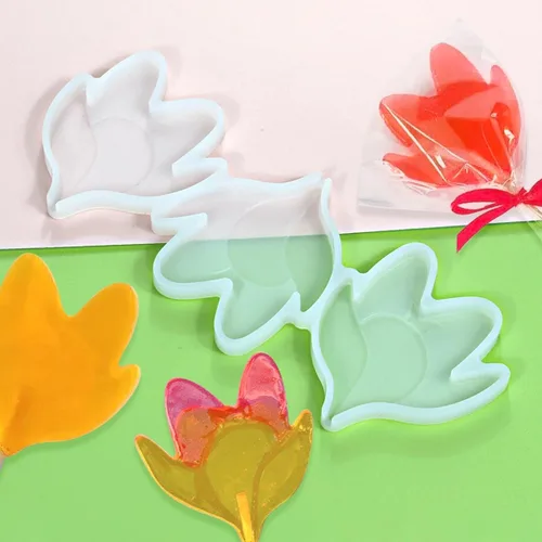 Miniatura 16 de mostsom Moldes de silicona para piruletas, moldes de silicona para piruletas de chocolate, con diseño de hojas, flores, dulces, sin palillos, 2