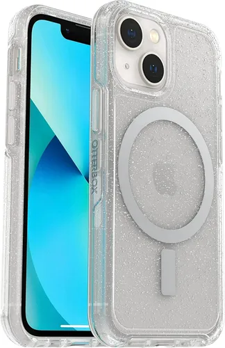 OtterBox iPhone 13 Mini y iPhone 12 Mini (solo - Serie Symmetry Clear + Case - Ultra-Sleek - Se ajusta a MagSafe - Los bordes elevados protegen la