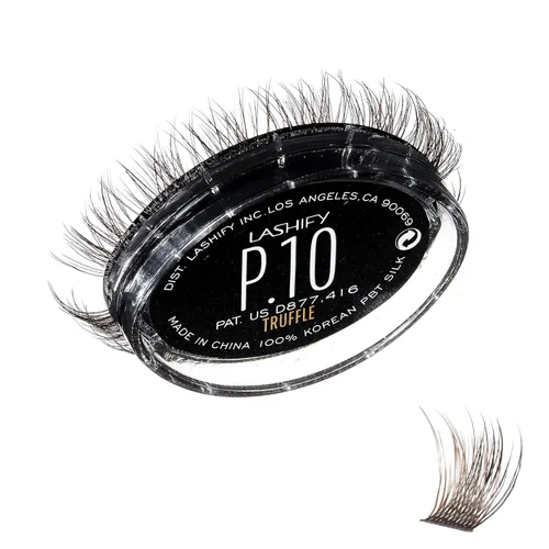 Miniatura 13 de Lashify Plushy - Pestañas postizas de 10 mm de gasa en negro, pestañas falsas fáciles de hacer DIY para un aspecto voluminoso pero aún natural