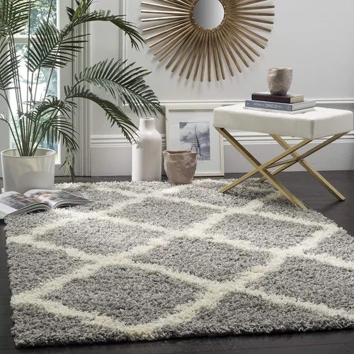 Miniatura 64 de Safavieh - Dallas Shag Collection SGD257A - Alfombra de área con diseño de enrejado de 10 x 14 pies