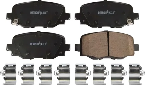 Miniatura 8 de Detroit Axle - Rotores de freno de disco perforados traseros de 10.95 pulgadas (10.945 in) y pastillas de freno de cerámica de repuesto para Jeep