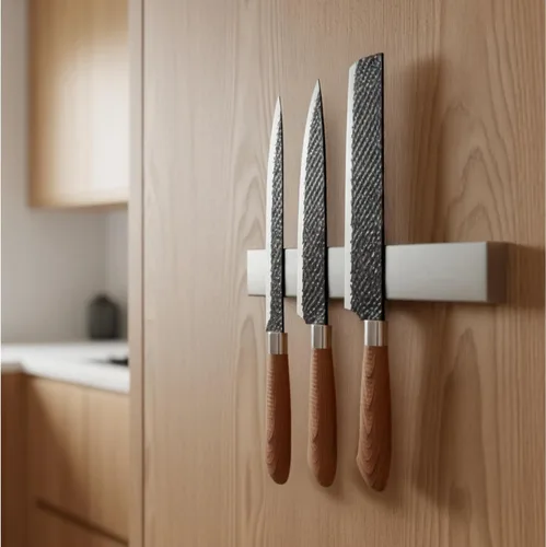 Miniatura 8 de Tira magnética para cuchillos, soporte magnético de acero inoxidable de 15.7 pulgadas para pared con tipo 3M, barra magnética para cuchillos