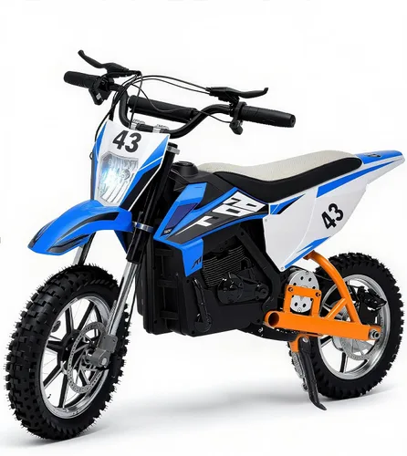 Miniatura 11 de Blitzshark Motocicleta Eléctrica de Tierra de 24 V para niños, motocicleta eléctrica con motor de 200 W de 5 a 12 años, motocicleta eléctrica