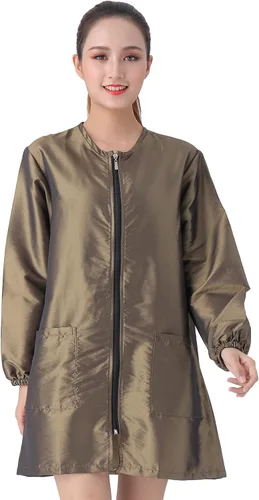 Miniatura 9 de Chaqueta Profesional de Smock de Salón, Chaqueta Impermeable para Estilista, Capa de Barbero, Chaqueta para Peluquería y Aseo de Mascotas