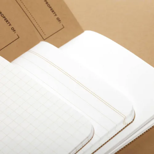 Miniatura 5 de Field Notes: Paquete Original de Kraft de 3 - Papel Mixto (1 Gráfico/Cuadrícula, 1 Rayado/Lineado, 1 Liso/Blanco) Cuadernos de Notas - Cuadernos