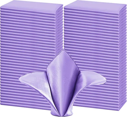 Miniatura 17 de 50 servilletas de tela de satén doradas, servilletas cuadradas de 20 x 20 pulgadas, servilletas de mesa de tela suave y lisa, servilletas lavables