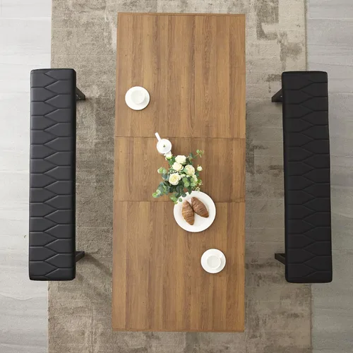Miniatura 5 de STHOUYN Mesa de comedor extensible de 63 a 79 pulgadas, moderna mesa de cocina de madera de granja, mesa de comedor larga expandible para 6, 8 y 10