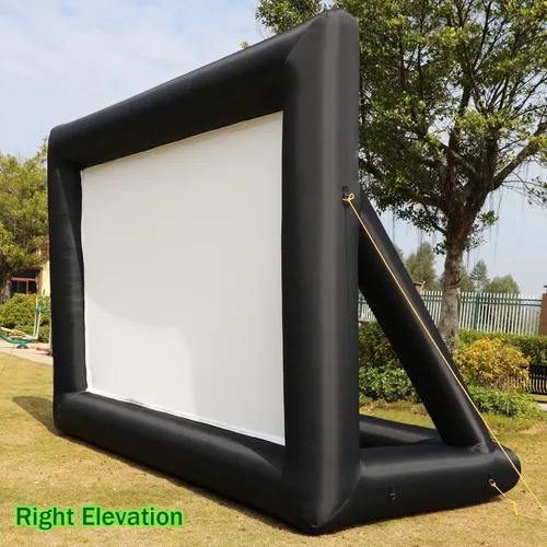 Miniatura 8 de Pantalla de proyector de película inflable de 16 pies, pantalla de proyector para interiores y exteriores con bolsa de transporte para proyección