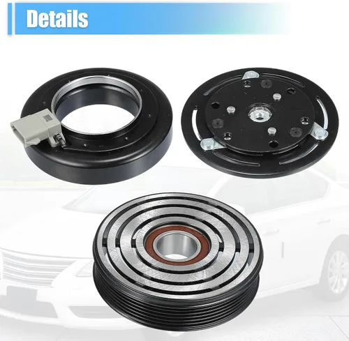 Miniatura 7 de uxcell juego de embrague para compresor de aire acondicionado reemplazable para reparación de embrague de Ford F-150 1997-2006