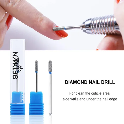 Miniatura 3 de Broca eléctrica para cutículas, broca de carburo de 3/32 pulgadas, lima de arte de uñas puntiaguda para fresadora, herramienta de corte de manicura