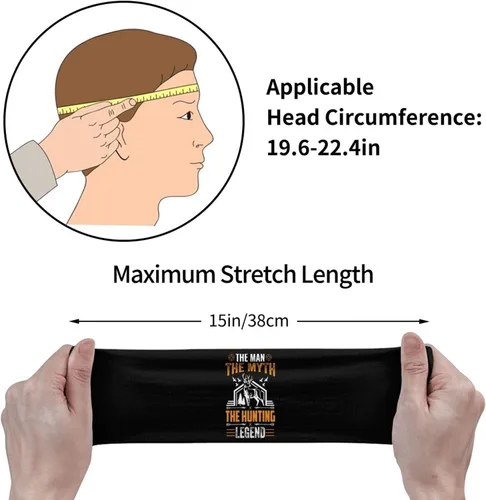 Miniatura 7 de The Man The Myth The Hunting Legend Headband for Men Women Sports Sweatband for Fitness Exercise Moisture Wicking Running Yoga Hairbands