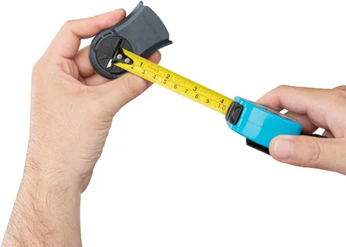 Miniatura 6 de POWERTEC Herramienta de verificación cuadrada de cinta métrica, adaptador de esquina magnético de 360° con cabezal giratorio para cinta métrica