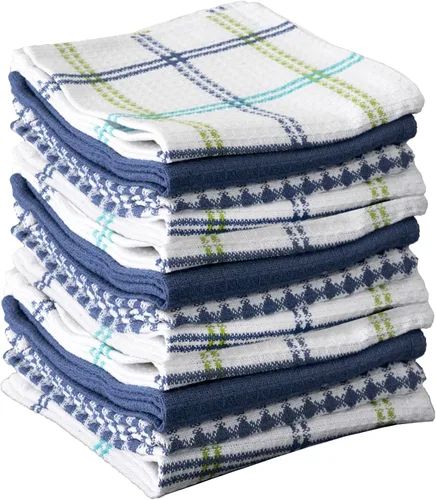 Miniatura 26 de T-Fal Paños de Cocina Premium con Textura de Waffle: Altamente Absorbentes, Súper Suaves y Duraderos - 100% Algodón, 12"x13" Toalla Plana con Brisa